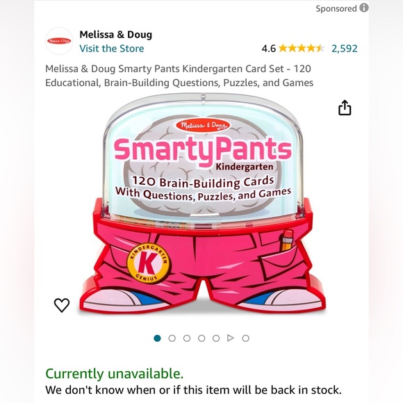 Melissa + Doug Smarty Pants Kindergarten Card Set - Picture 3 of 8